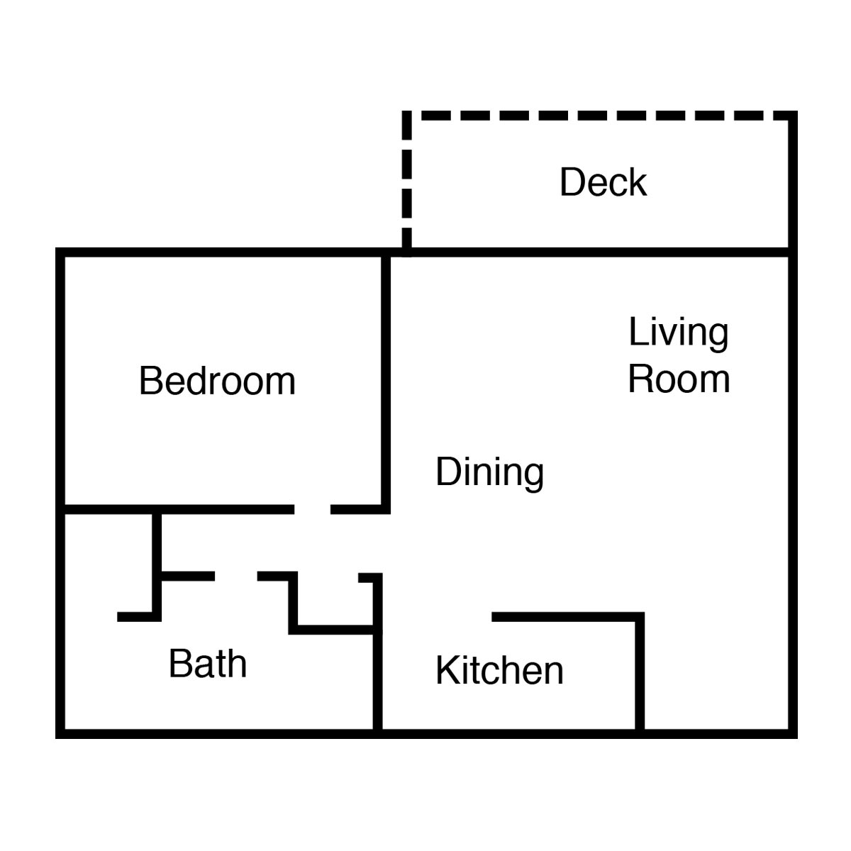 1 Bedroom, 1 Bath